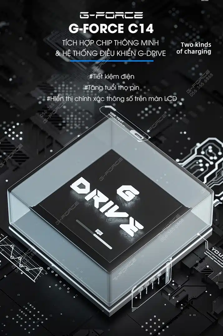 Xe đạp trợ lực điện gấp gọn G-Force C14 Plus+ 11 Xe dap dien GForce C14 G drive