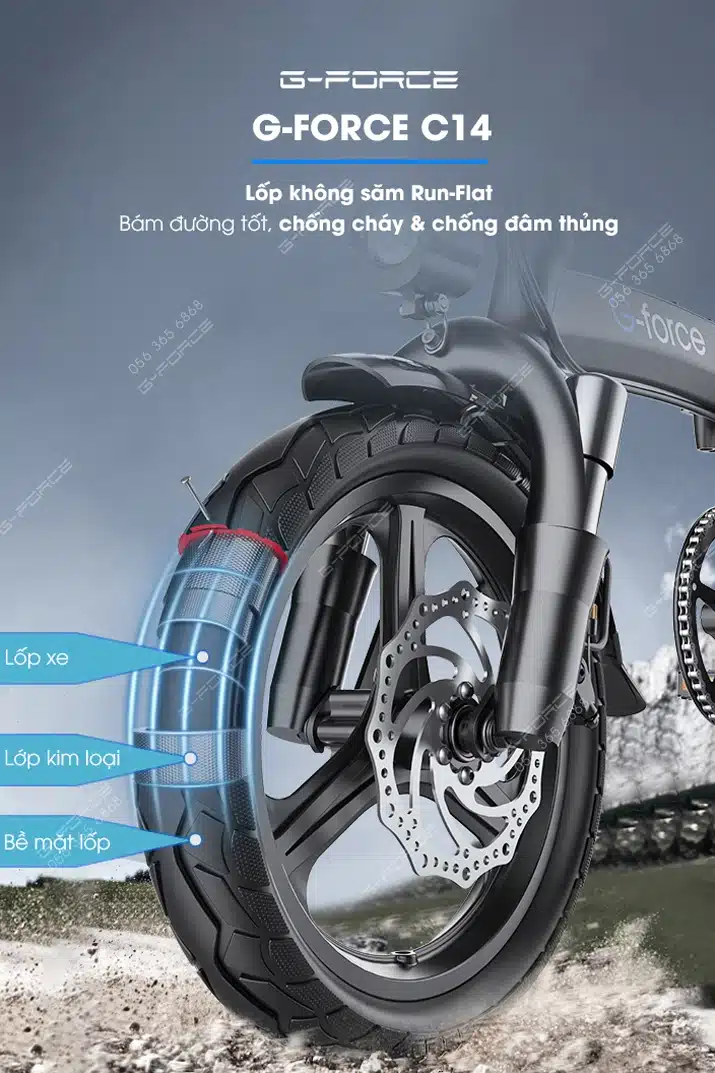 Xe dap dien GForce C14 lop