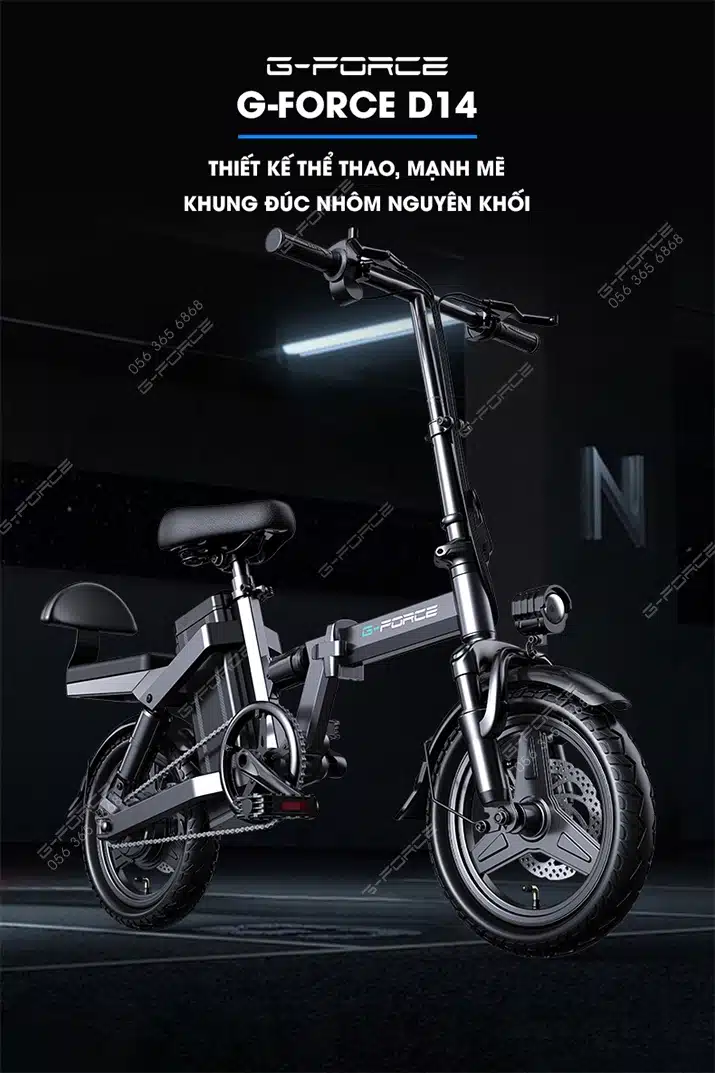 Xe dap dien GForce D14 gioi thieu