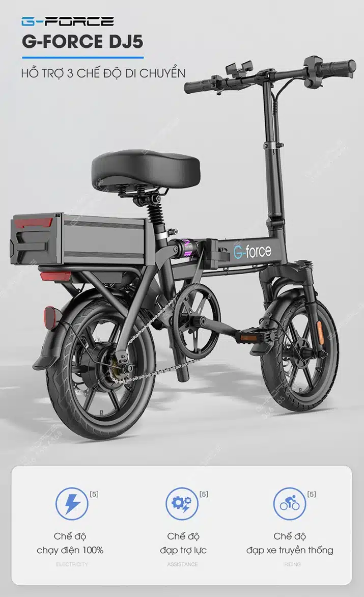 Xe dap dien GForce DJ5 3 che do di chuyen