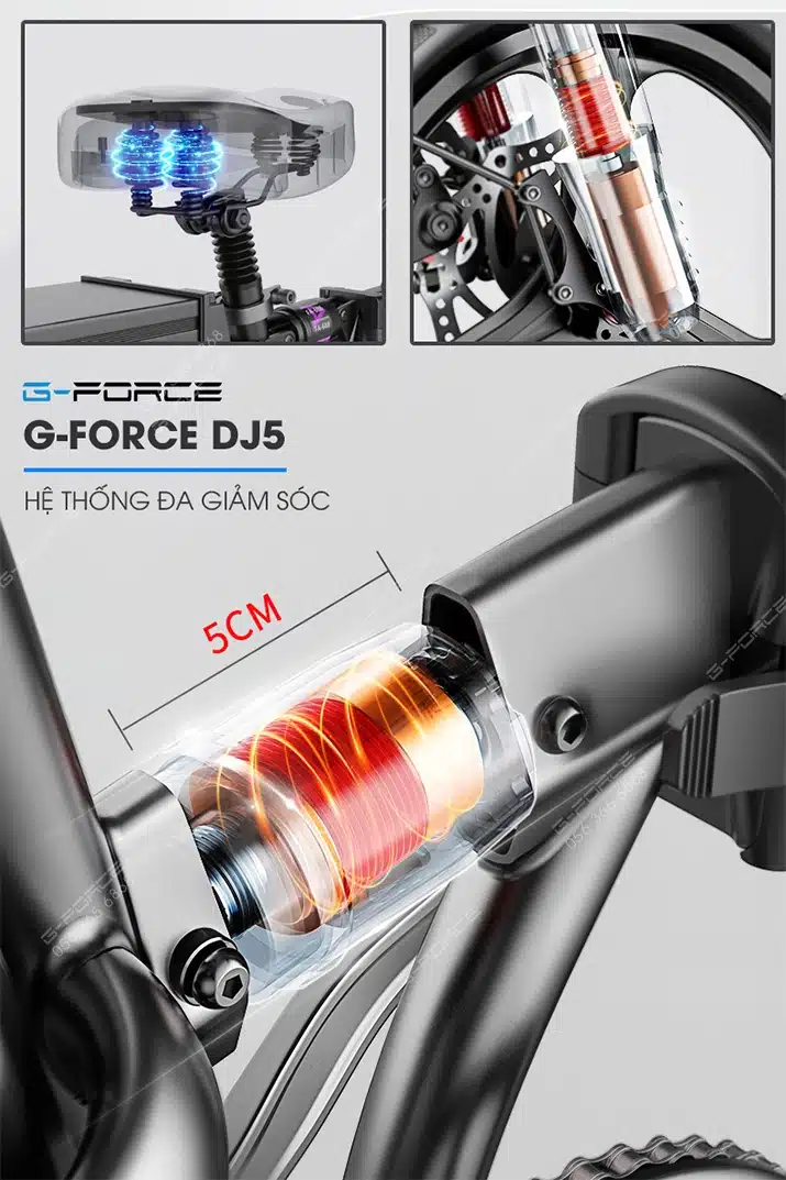 Xe dap dien GForce DJ5 he thong giam soc