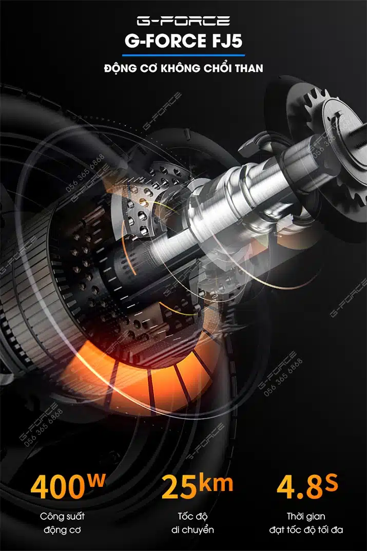 Xe dap dien GForce FJ5 dong co