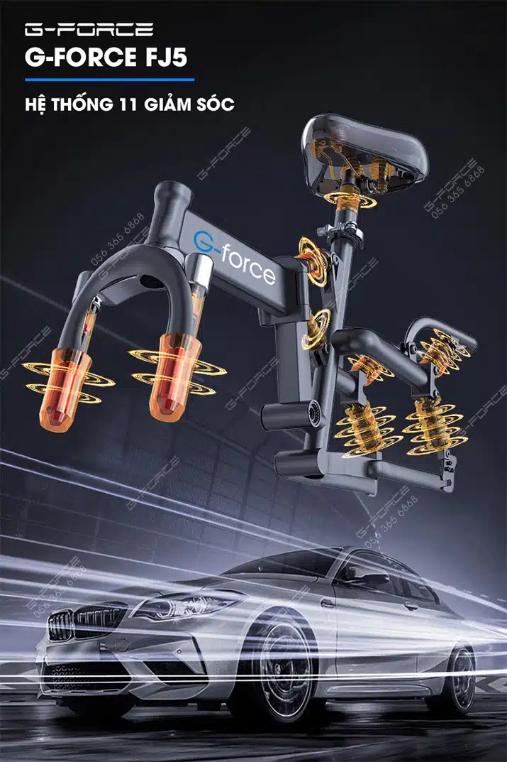 Xe dap dien GForce FJ5 he thong 13 giam soc