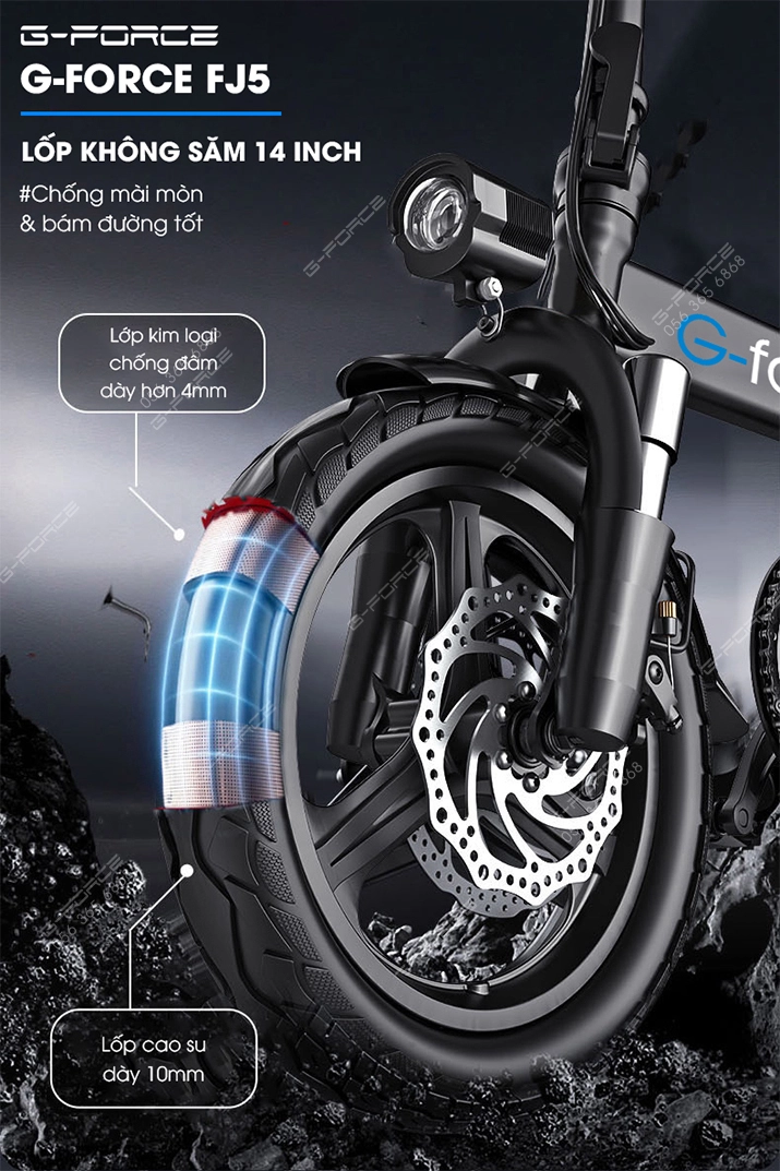 Xe dap dien GForce FJ5 lop