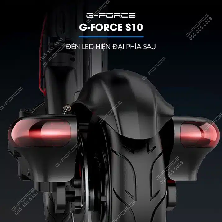 Xe dap dien GForce S10 den led phia sau