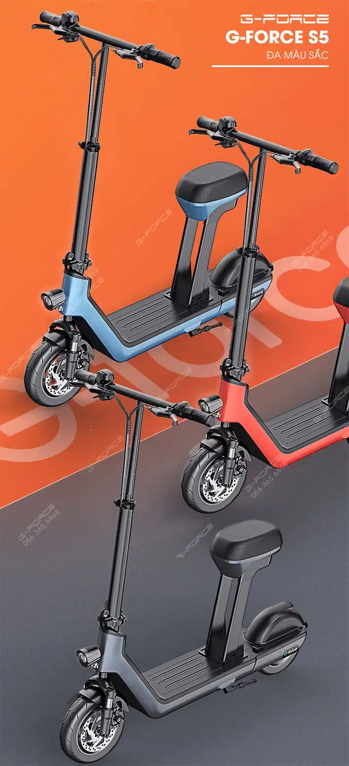 Xe dap dien GForce S5 da mau sac