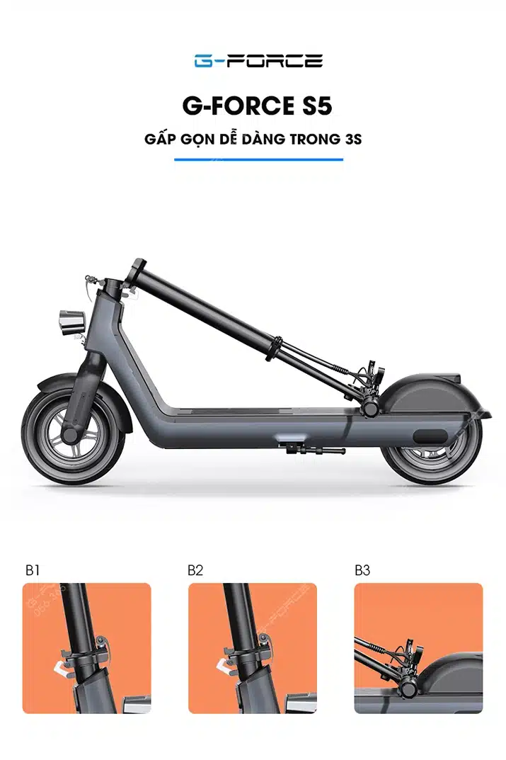 Xe dap dien GForce S5 gap gon nhanh chong
