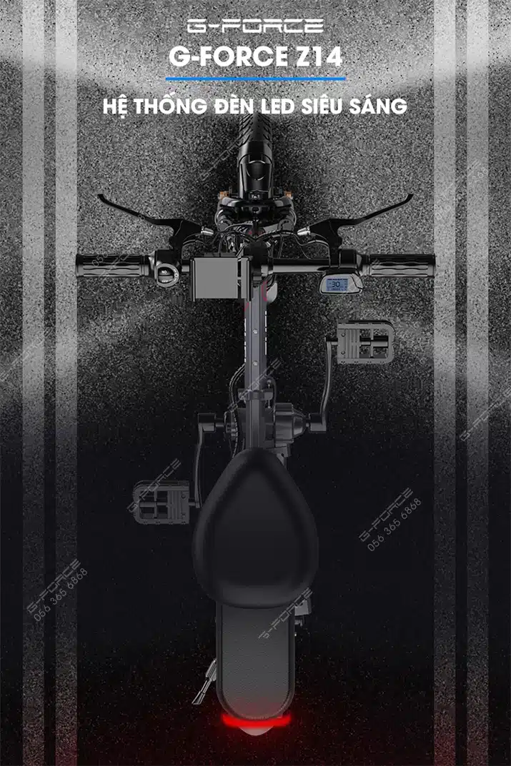 Xe dap dien GForce Z14 he thong den