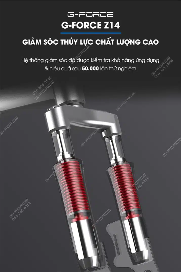 Xe dap dien GForce Z14 he thong giam xoc thuy luc