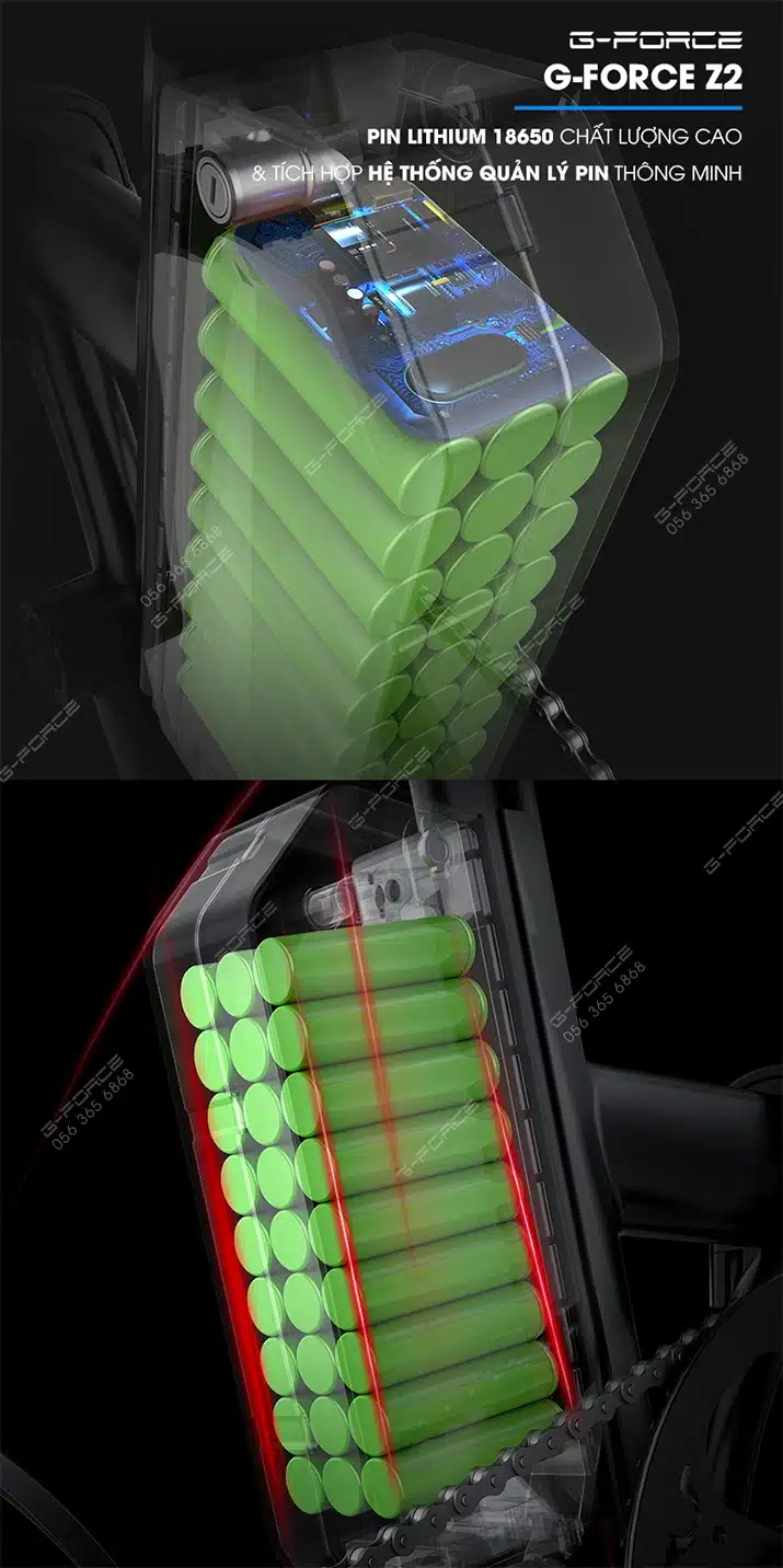 Xe dap dien GForce Z2 pin lithium