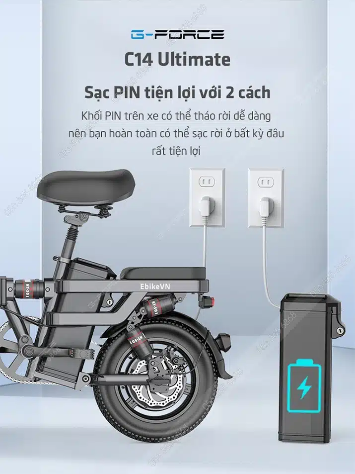 Gforce.vn - Gforce C14 Ultimate - 2 Cach Sac Pin