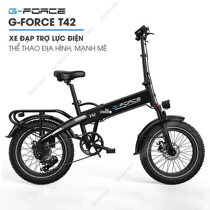 Xe đạp trợ lực điện G-Force T42 hiện đại, mạnh mẽ 1 Gforce.vn - Xe Dap Tro Luc Dien Gforce T42 (1)