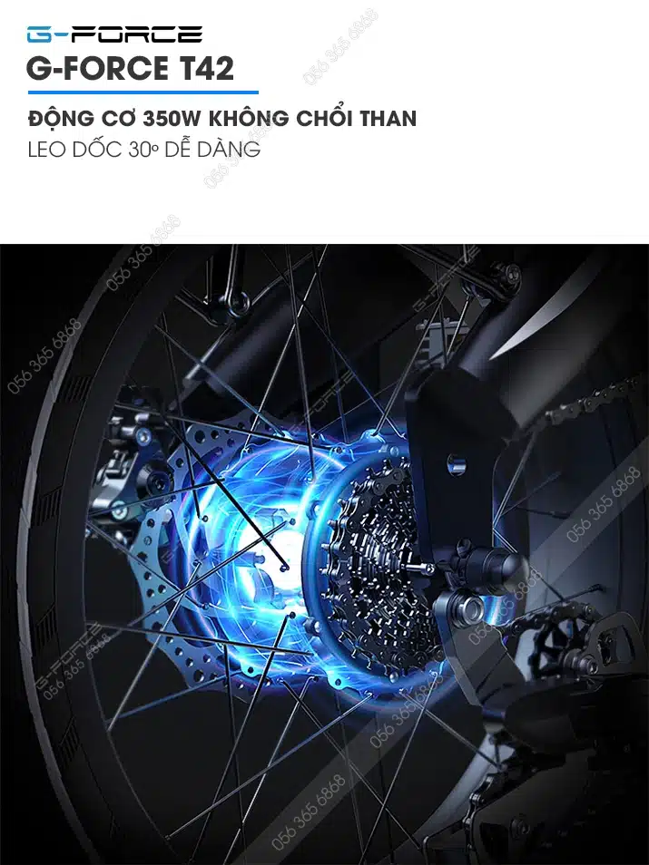 Xe đạp trợ lực điện G-Force T42 hiện đại, mạnh mẽ 16 Gforce.vn - Xe Dap Tro Luc Dien Gforce T42 (4)