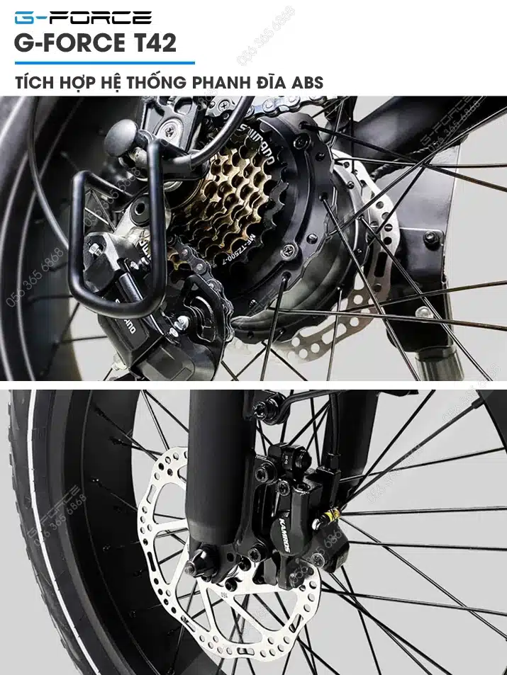 Xe đạp trợ lực điện G-Force T42 hiện đại, mạnh mẽ 8 Gforce.vn - Xe Dap Tro Luc Dien Gforce T42 (7)