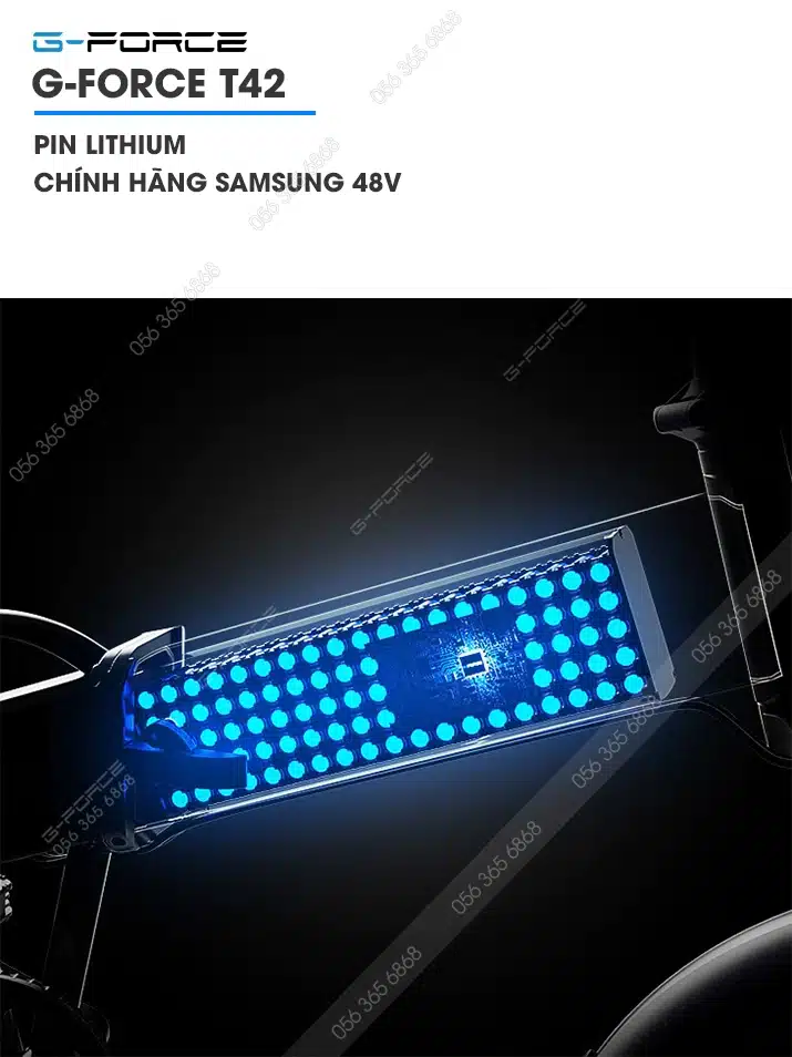 Xe đạp trợ lực điện G-Force T42 hiện đại, mạnh mẽ 3 Gforce.vn - Xe Dap Tro Luc Dien Gforce T42 (9)