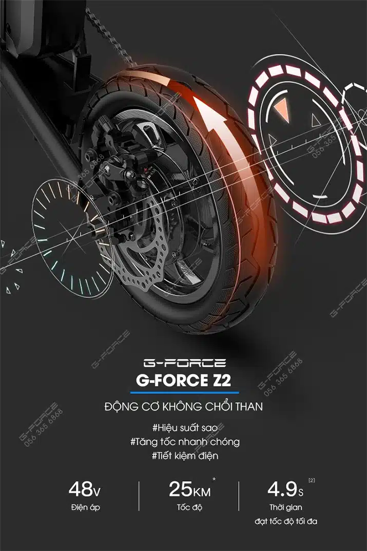 Xe dap dien GForce Z2 dong co